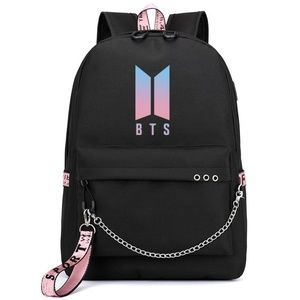 Korean Fashion BTS Back Pack w/ USB charge port
